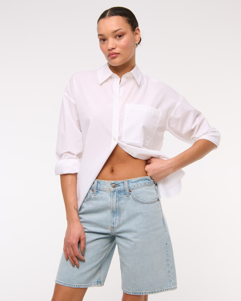 Women's Mid Rise Jort | Women's Bottoms | Abercrombie.com | Abercrombie & Fitch (US)