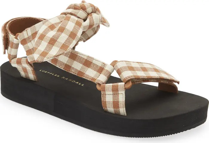 Loeffler Randall Maisie Gingham Ankle Strap Sandal | Nordstrom | Nordstrom