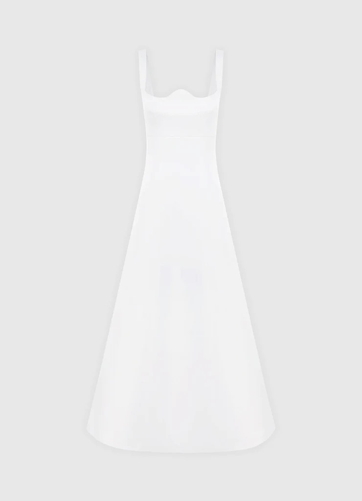 Odette Midi Dress - Snow | LEO LIN