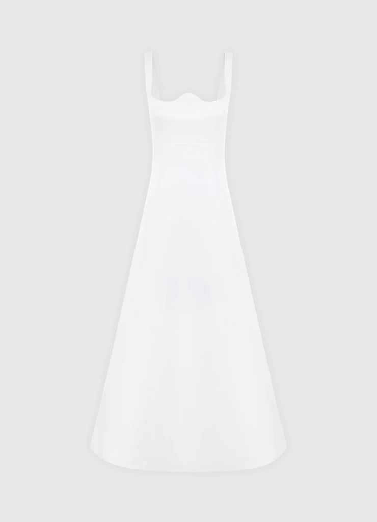 Odette Midi Dress - Snow | LEO LIN