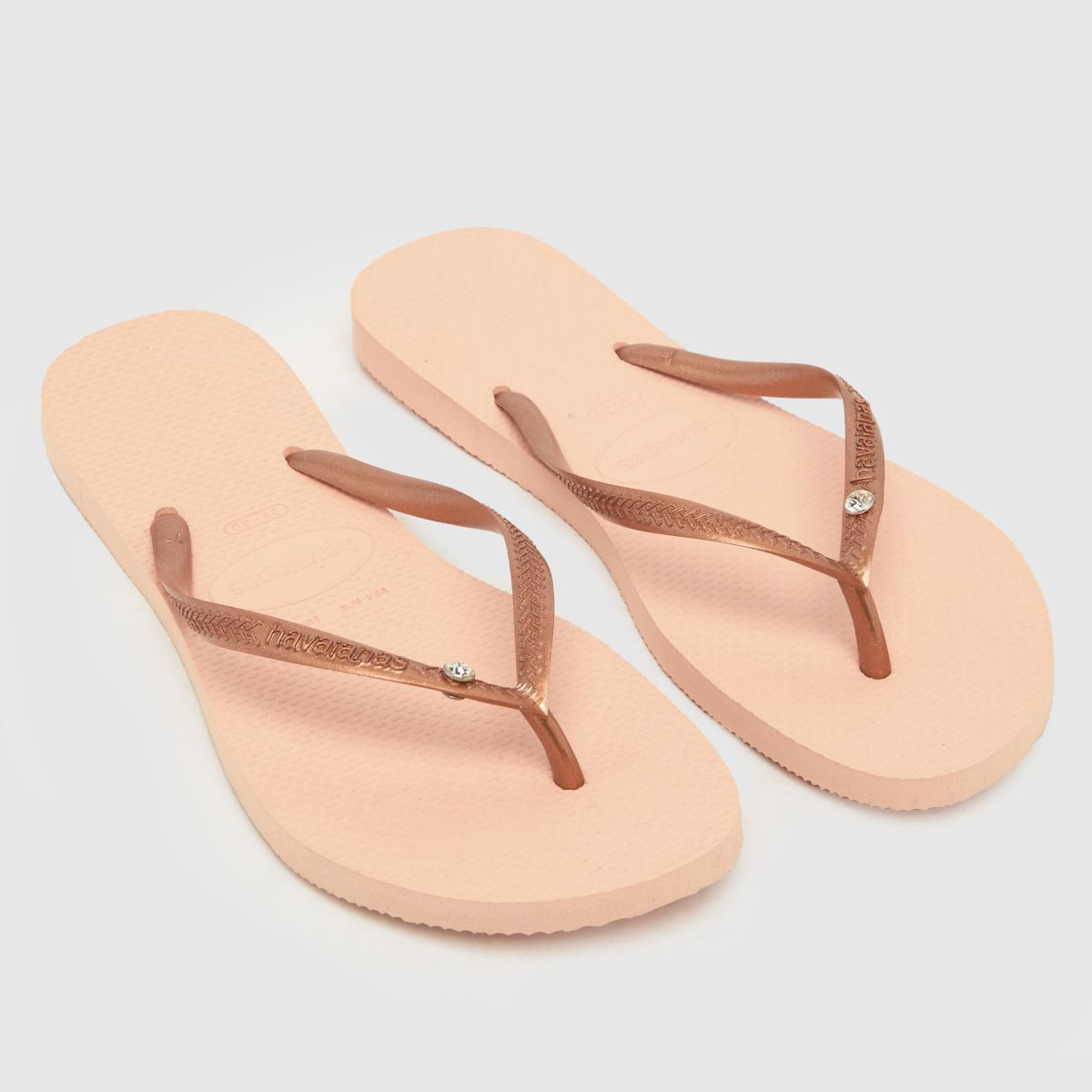 Havaianas slim crystal sw ii sandals in pale pink | Schuh