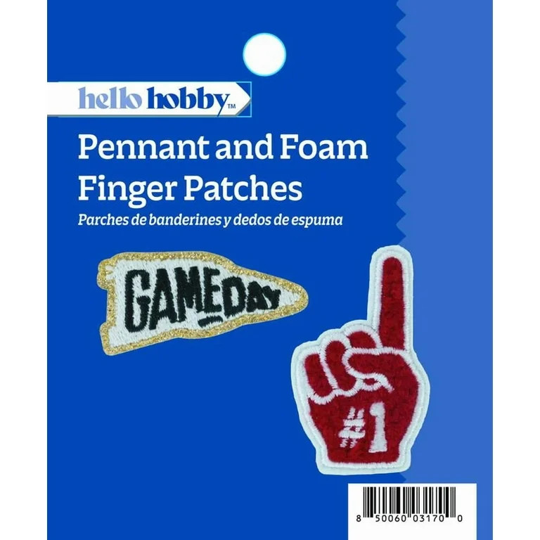 Hello Hobby Pennant and Foam Finger Sport Patches | Walmart (US)