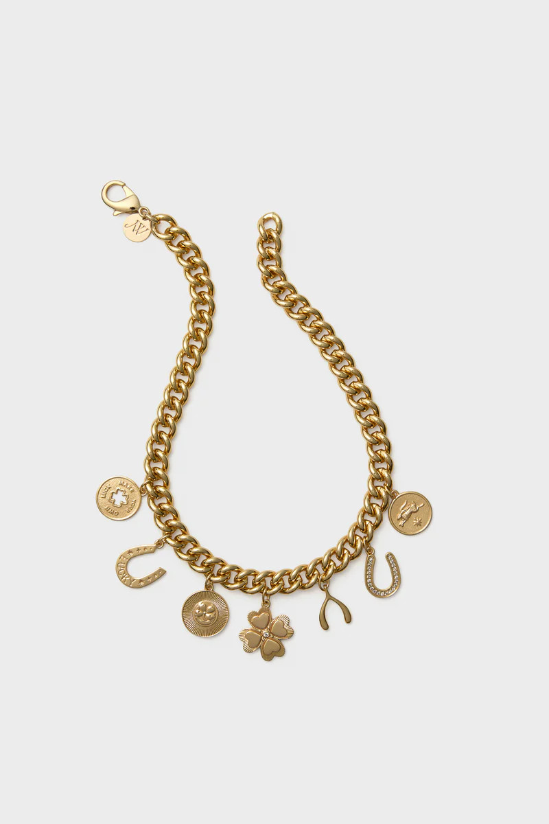 Gold LUCKY Charm Necklace | Tuckernuck (US)