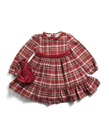 Toddler Girls 2pc Plaid Dress Set | TJ Maxx