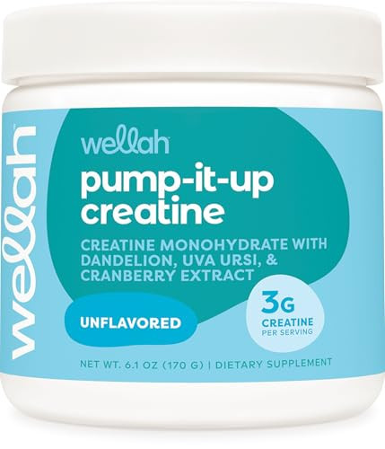 Wellah Creatine for Women (50 Servings, Unflavored) - Creatine Monohydrate with Dandelion & Cranberry Extract | Amazon (US)