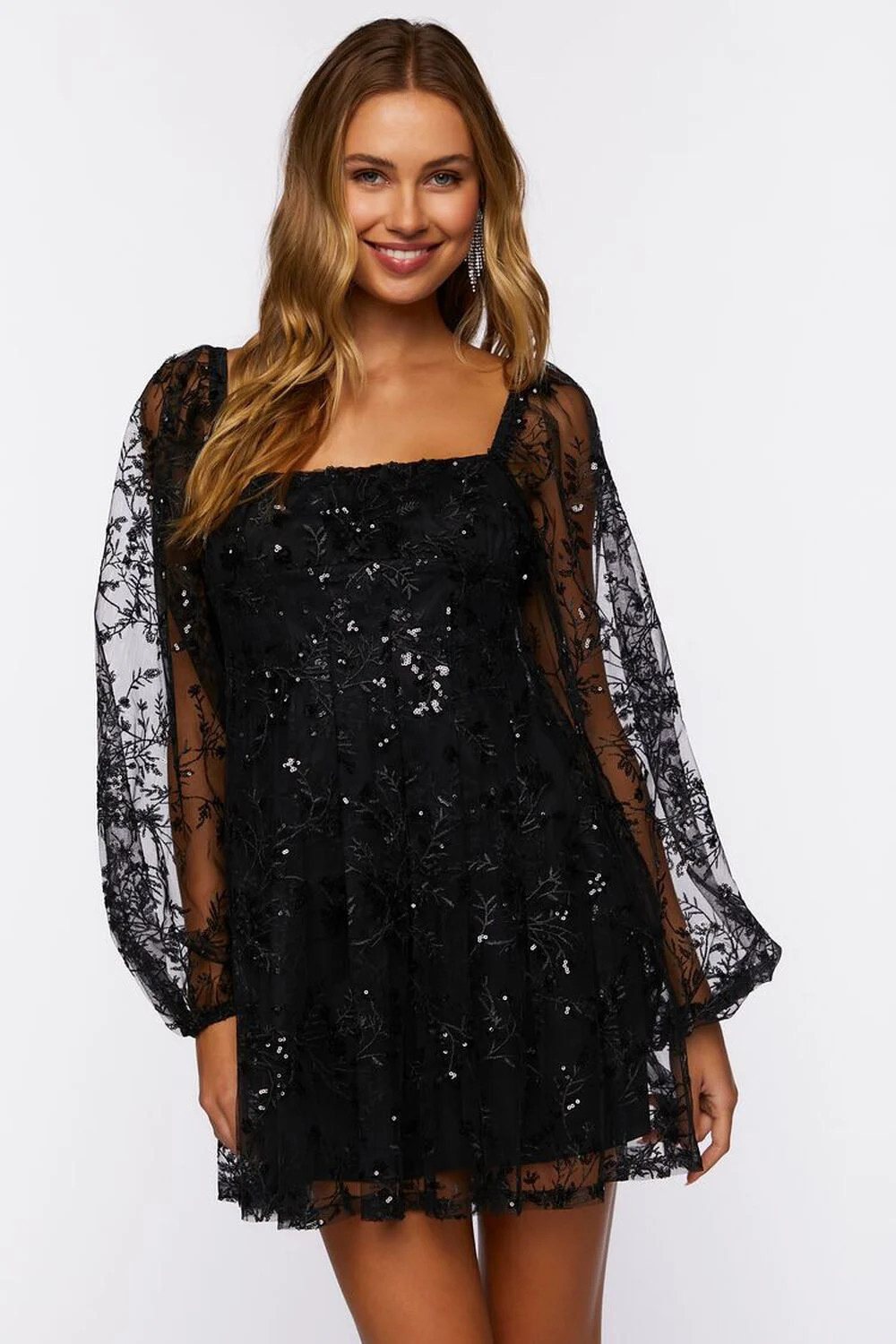 Embellished Overlay Mini Dress | Forever 21 (US)