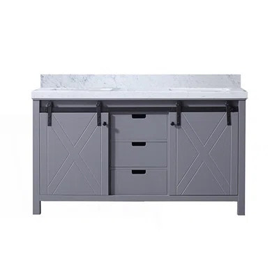 60 In. W X 22 In. D Double Bath Vanity With Carrara Marble Countertop | Wayfair North America