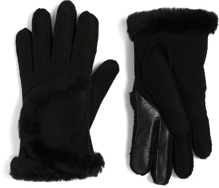 UGG® Genuine Shearling Exposed Curve Seam Gloves | Nordstromrack | Nordstrom Rack