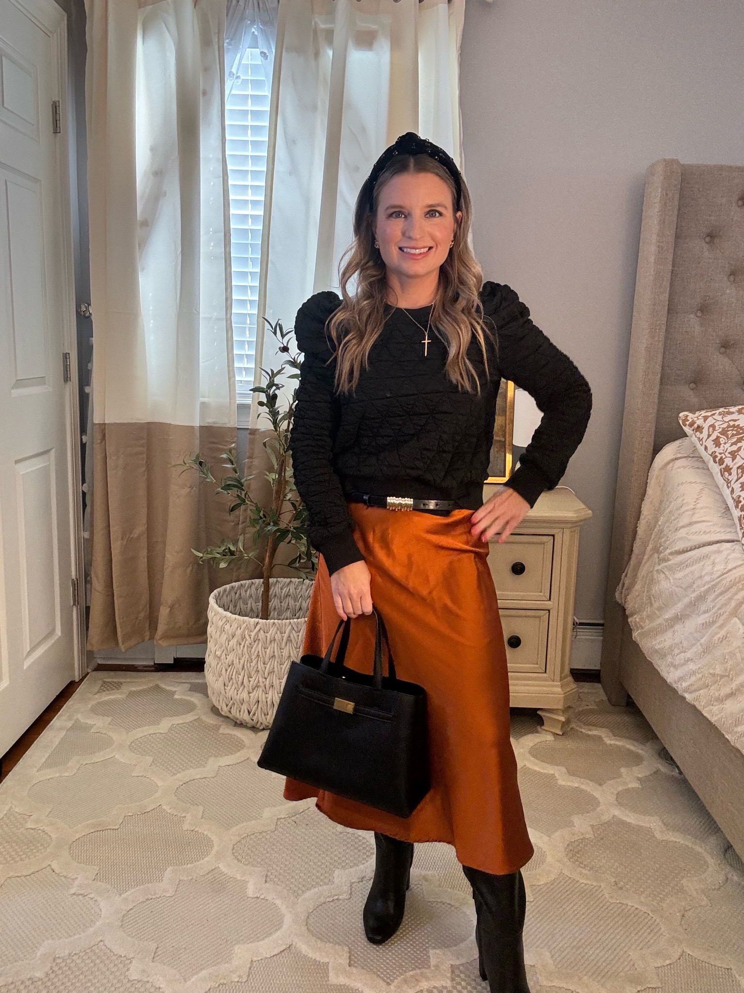 Two piece Amazon set top with silk slip skirt! 

#LTKFindsUnder50 #LTKStyleTip #LTKSeasonal