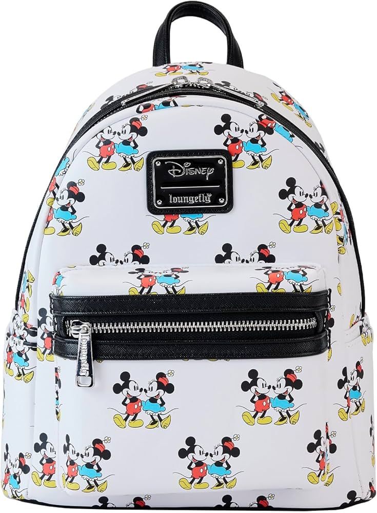 Loungefly Disney Mickey and Minnie Mouse Classic All Over Print Womens Double Strap Shoulder Bag ... | Amazon (US)