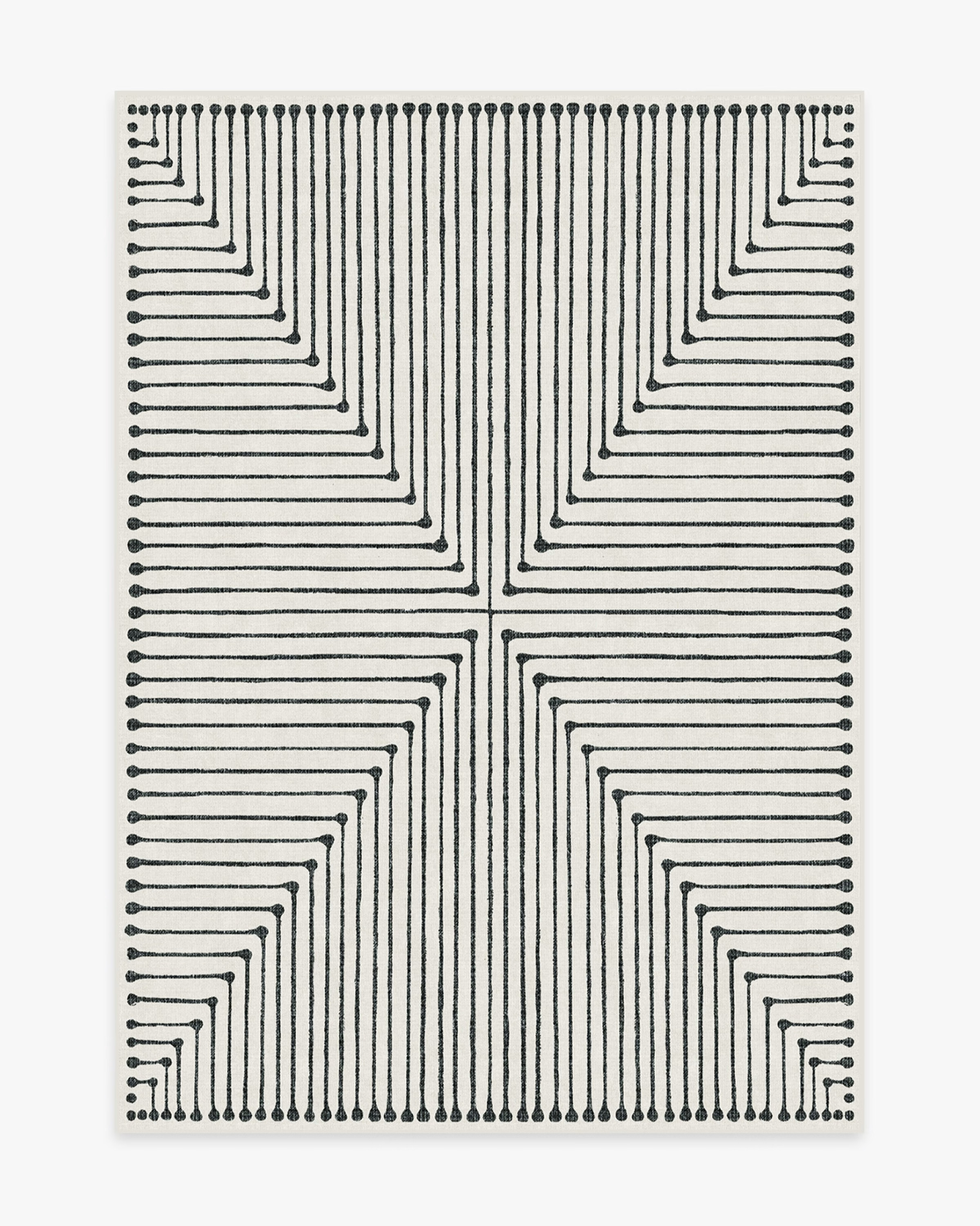 Jonathan Adler Inkdrop Black & Ivory Rug | Ruggable