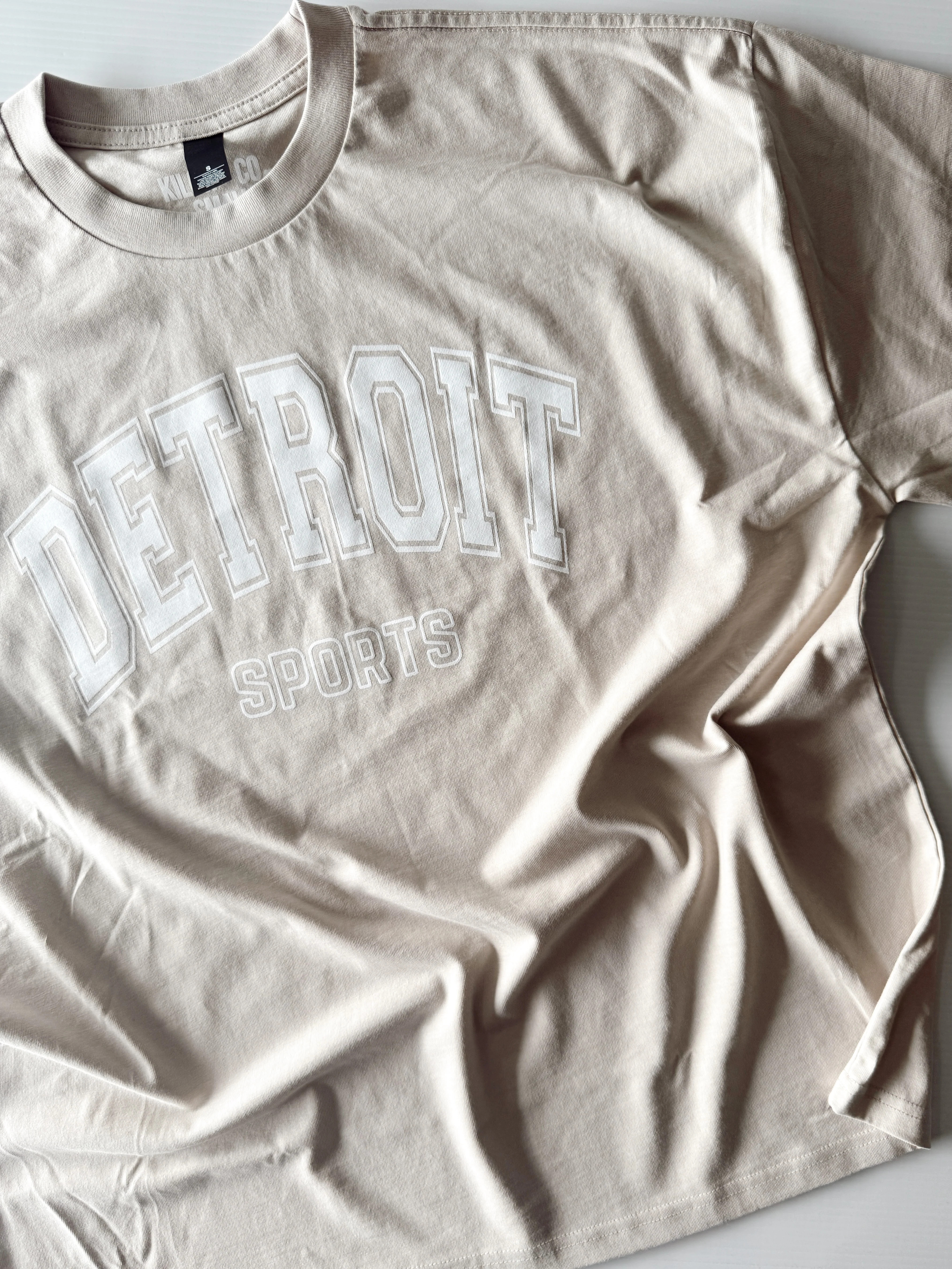 Detroit Sports Bone Oversized Tee | Kiloh + Co.