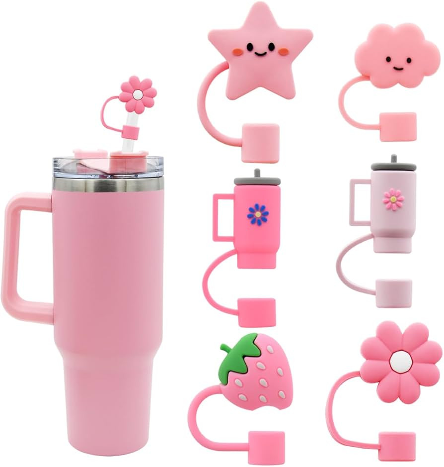 Straw Cover Cap for Stanley Cup,Straw Topper Compatible for 30&40 Oz Tumbler with Handle,10mm 0.4... | Amazon (US)