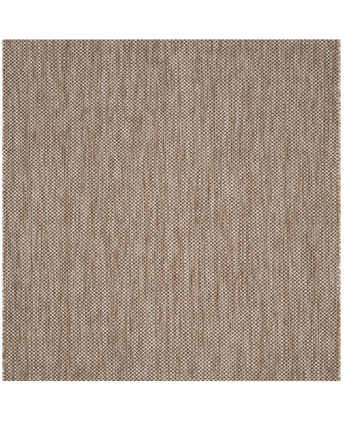 Safavieh Courtyard Natural and Black 6'7" x 6'7" Square Area Rug | Macys (US)