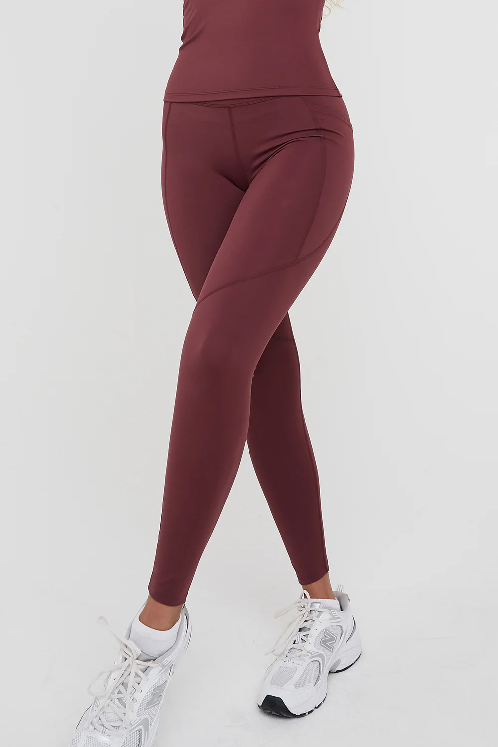 SKINLUXE HIGH WAISTED SIDE POCKET LEGGING - DARK CHERRY | TALA (UK)