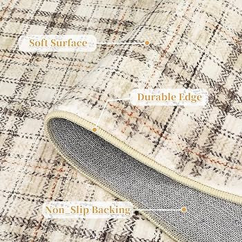 GarveeHome Washable Runner Rug 2x6 Modern Plaid Area Rug Non Slip Kitchen Rugs Ultra Soft Bedroom... | Amazon (CA)