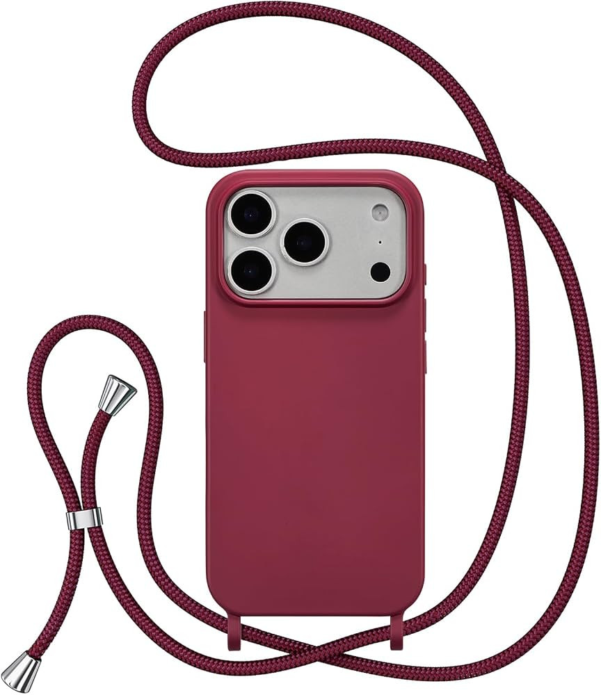 ZTOFERA Crossbody Lanyard Case for iPhone 17 Pro Max (6.9"), Liquid Silicone Protective Phone Cas... | Amazon (UK)