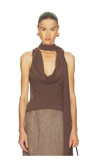 Casilda Top in Chocolate Brown | Revolve Clothing (Global)