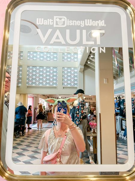 •Happy Monday 🤍 A little mirror 🪞 selfie to start out the week. 

Photo location 📸: Celebrity 5 & 10 shop at Disney Hollywood Studios. There is a whole section of WDW vault merchandise! 

This set was also the perfect Disney fit! Mixed it up from my usual t-shirt but was still super comfortable. Linked on my LTK🤍• 

#LTKtravel #LTKstyletip