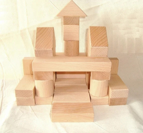 Wooden blocks (36ps). Wood constructor. Wood building blocks. Wood blocks | Etsy (US)