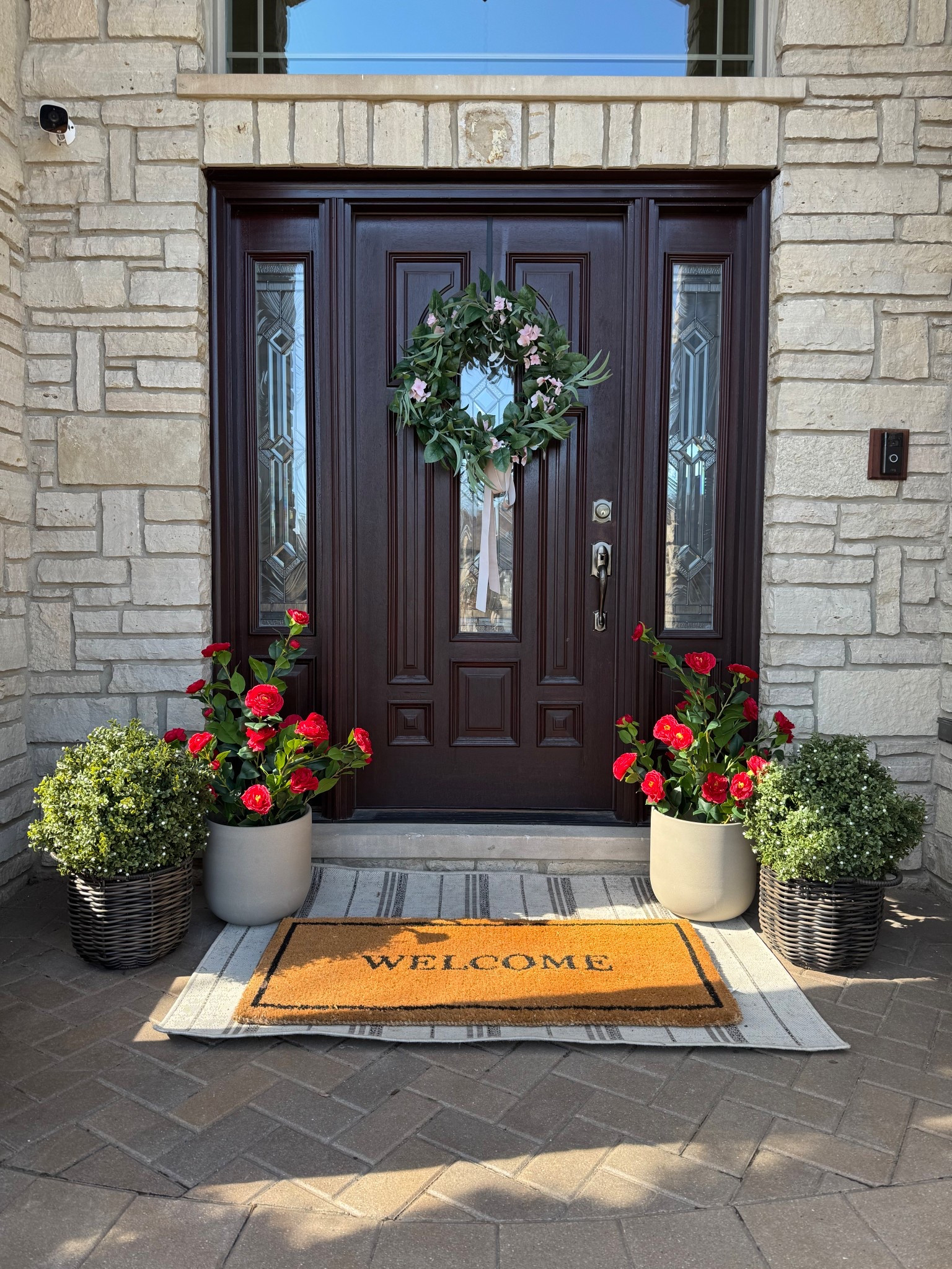 Early spring front porch styling! 

#spring #springdecor #frontporch #amazon #amazonhome #walmart #walmartfinds #walmarthome #founditonamazon #amazonfinds #welcomemat #wreath #springhome 

#LTKSeasonal #LTKSpringSale #LTKHome
