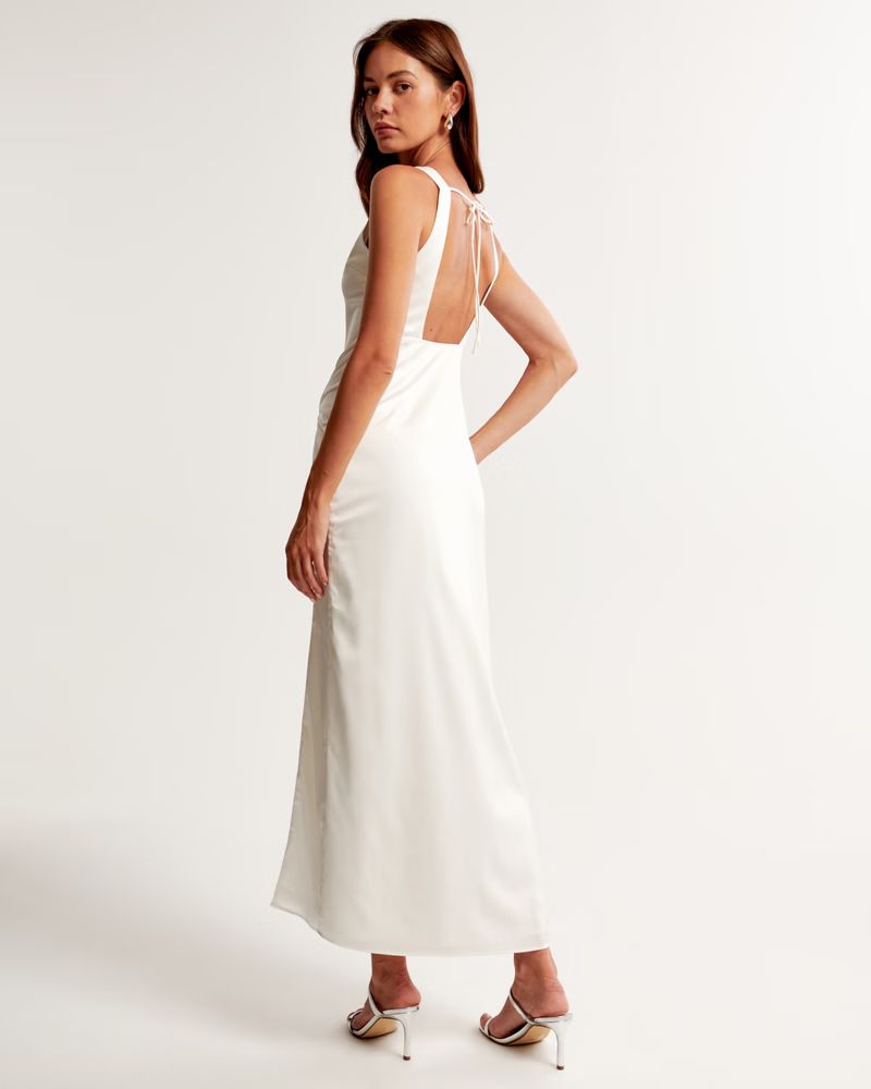 Draped Skirt Maxi Dress | Abercrombie & Fitch (US)