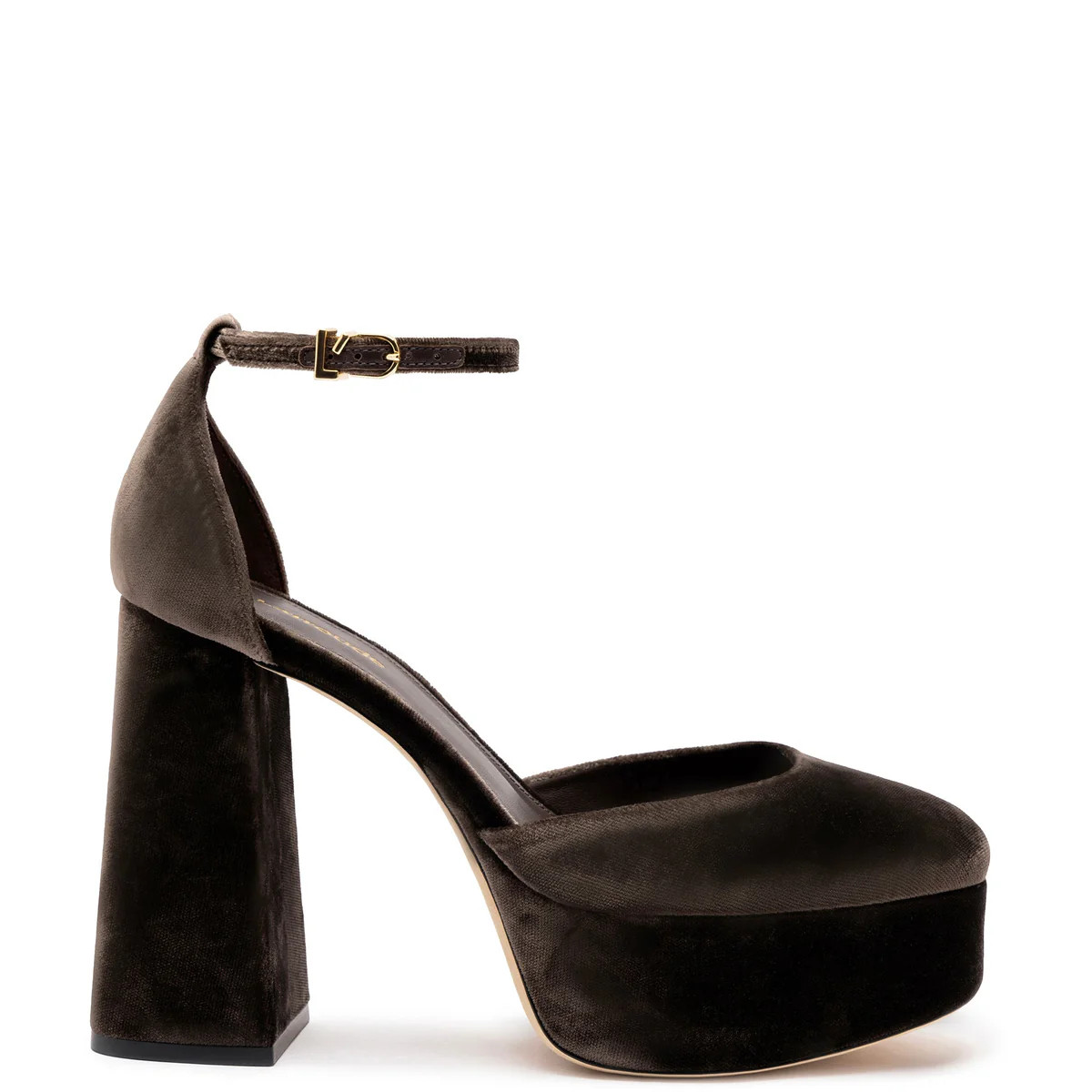 Ari Pump In Expresso Velvet | Over The Moon
