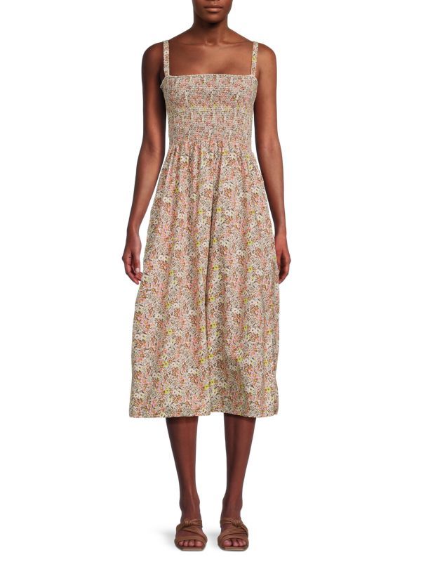 Embry Floral Pima Cotton A Line Dress | Saks Fifth Avenue OFF 5TH