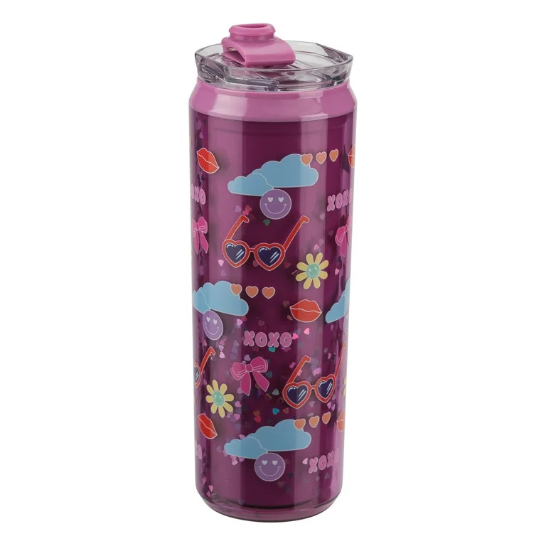 Valentine Icons Tumbler, Pink, 16 oz, Valentine's Day by Way To Celebrate | Walmart (US)