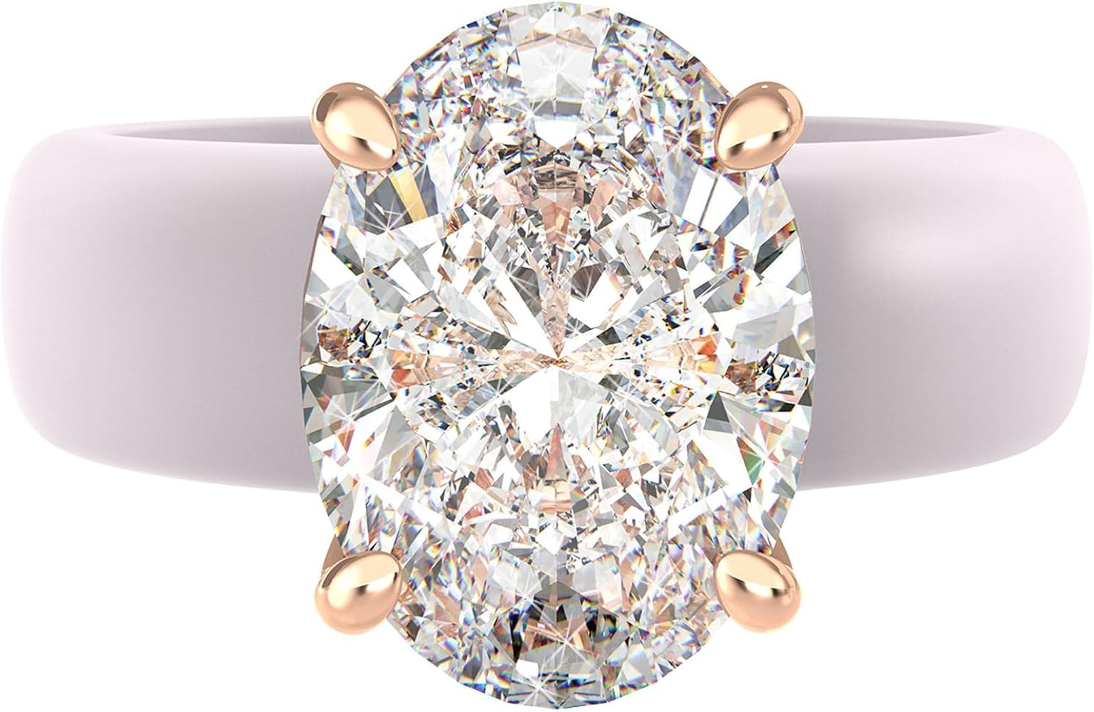 Rinfit Silicone Ring with Stone, Oval Cut CZ | Amazon (US)