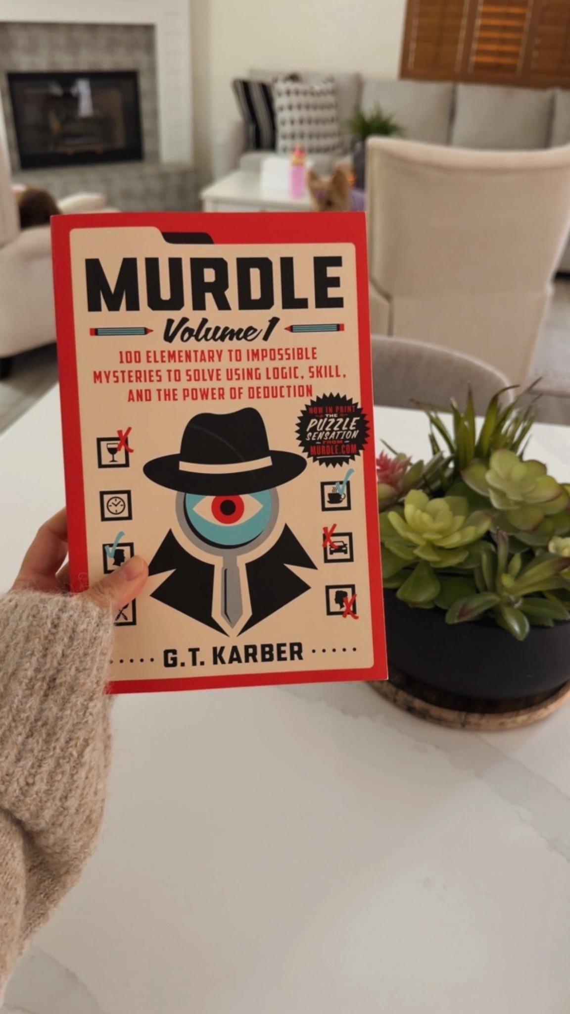 This has been my favorite way to unwind lately.
Murdle Volume 1 is relaxing but still engaging — a great alternative to scrolling when you want something calming but not boring.

I keep it on the coffee table and pick it up whenever I have a few quiet minutes.

Linked here if you’ve been wanting something screen-free.



#LTKselfcare