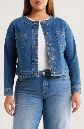 KUT from the Kloth Lorelei Scoop Neck Denim Jacket | Nordstrom | Nordstrom