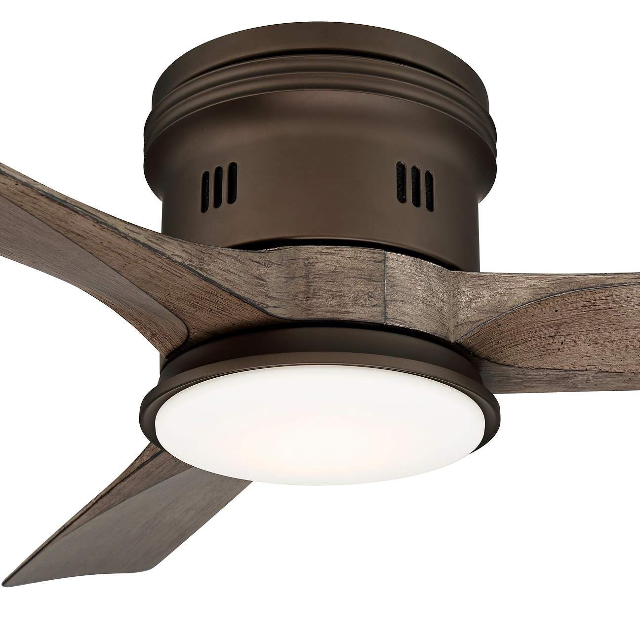 54" Casa Salerno Bronze Damp LED Hugger Fan with Remote Control - #78Y65 | Lamps Plus | Lamps Plus