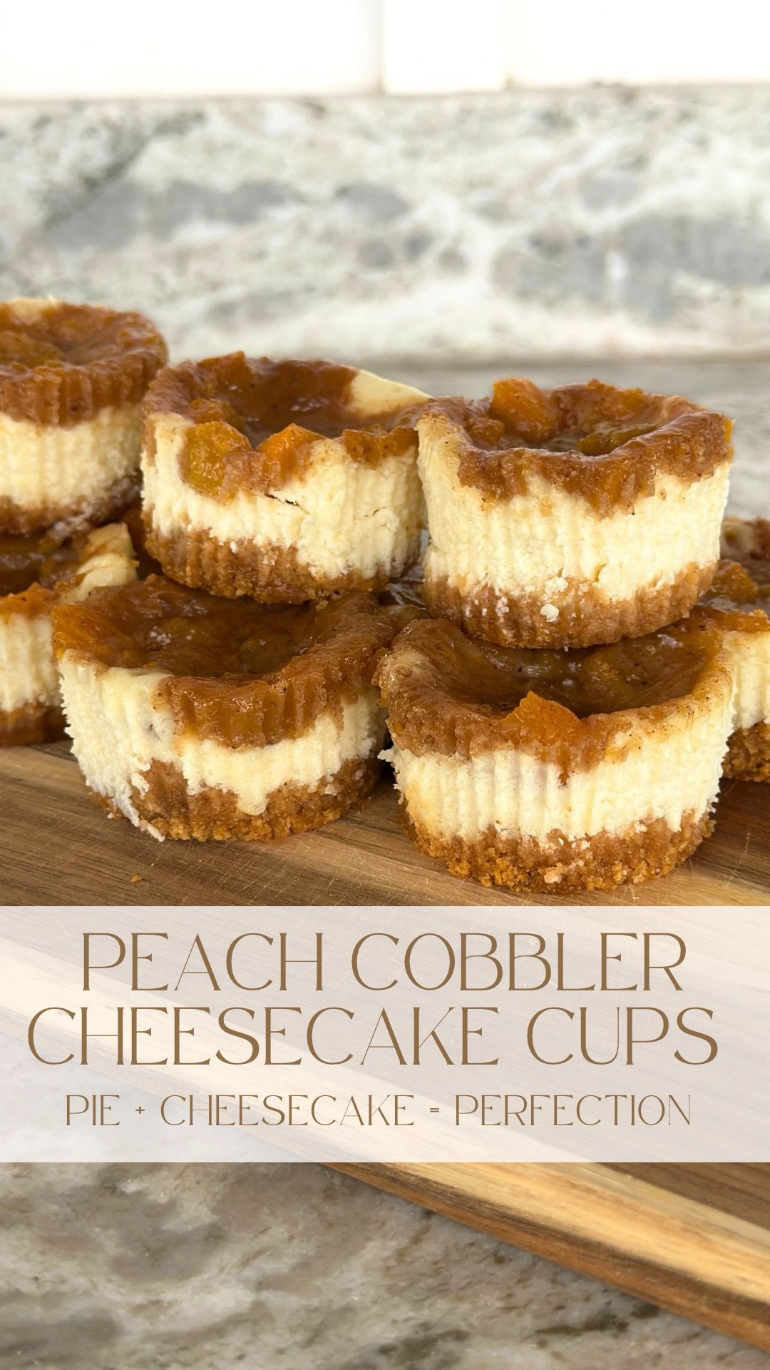 Peach Cobbler Cheesecake Cups 🍑🧁 — the ultimate Thanksgiving dessert combo! If you love peach cobbler and cheesecake, this recipe is a total must-try. 

🍑 Ingredients:
	•	1 cup graham cracker crumbs
	•	2 tbsp granulated sugar (for crust)
	•	4 tbsp unsalted butter, melted (for crust)
	•	8 oz cream cheese, softened
	•	¼ cup granulated sugar (for filling)
	•	½ tsp vanilla extract
	•	1 large egg
	•	¼ cup sour cream
	•	2 ripe peaches, peeled & diced
	•	¼ cup brown sugar
	•	1 tsp cinnamon
	•	¼ tsp nutmeg
	•	2 tbsp butter, melted (for topping)
	•	¼ cup all-purpose flour
	•	¼ cup rolled oats (optional)
	•	Whipped cream + cinnamon for garnish

🧁 Instructions:
1️⃣ Preheat oven to 350°F and line a muffin tin with cupcake liners.
2️⃣ Mix graham cracker crumbs, sugar, and melted butter. Press into liners and bake 5–7 minutes.
3️⃣ Beat cream cheese and sugar until smooth. Add vanilla, egg, and sour cream; mix well.
4️⃣ Spoon cheesecake filling over cooled crusts (about ¾ full).
5️⃣ In another bowl, combine peaches, brown sugar, cinnamon, nutmeg, melted butter, flour, and oats. Mix until crumbly.
6️⃣ Spoon peach mixture over the cheesecake layer.
7️⃣ Bake 20–25 minutes. Cool, then chill 2+ hours.
8️⃣ Top with whipped cream and a sprinkle of cinnamon.

Serve chilled or with a scoop of vanilla ice cream for extra sweetness! 🍨✨

#ThanksgivingDessert #CheesecakeRecipe #PeachCobbler #HolidayDessert #FallBaking #ThanksgivingRecipes #EasyDesserts 

#LTKmomlife #LTKfoodie #LTKHoliday