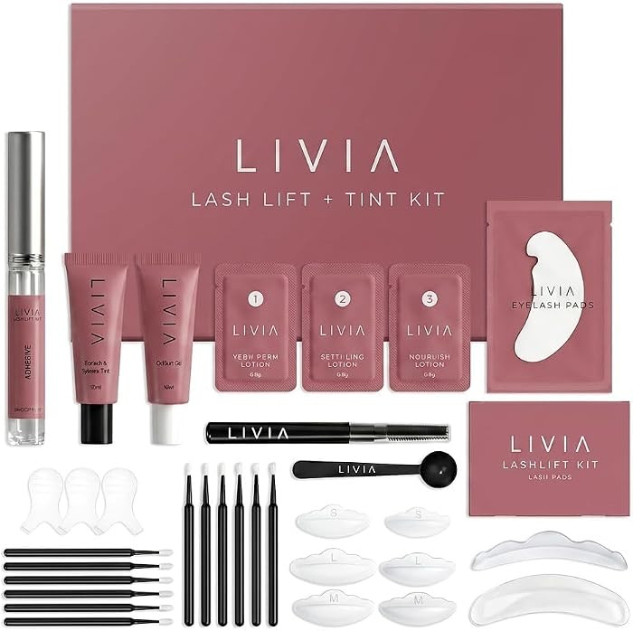 Livia Korean Lash Lift + Color Kit \u2013 Wake Up with Salon-Curled, Mascara-Dark Lashes Every Da... | Amazon (US)