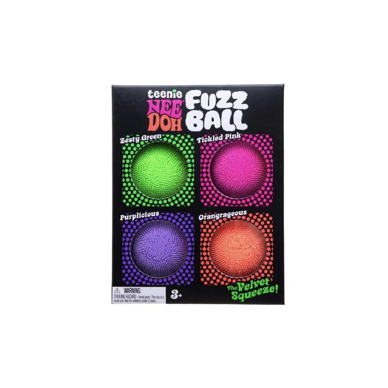 Nee Doh Teenie Sensory Stress Relieving Fuzz Balls -4 pack | Walmart (US)