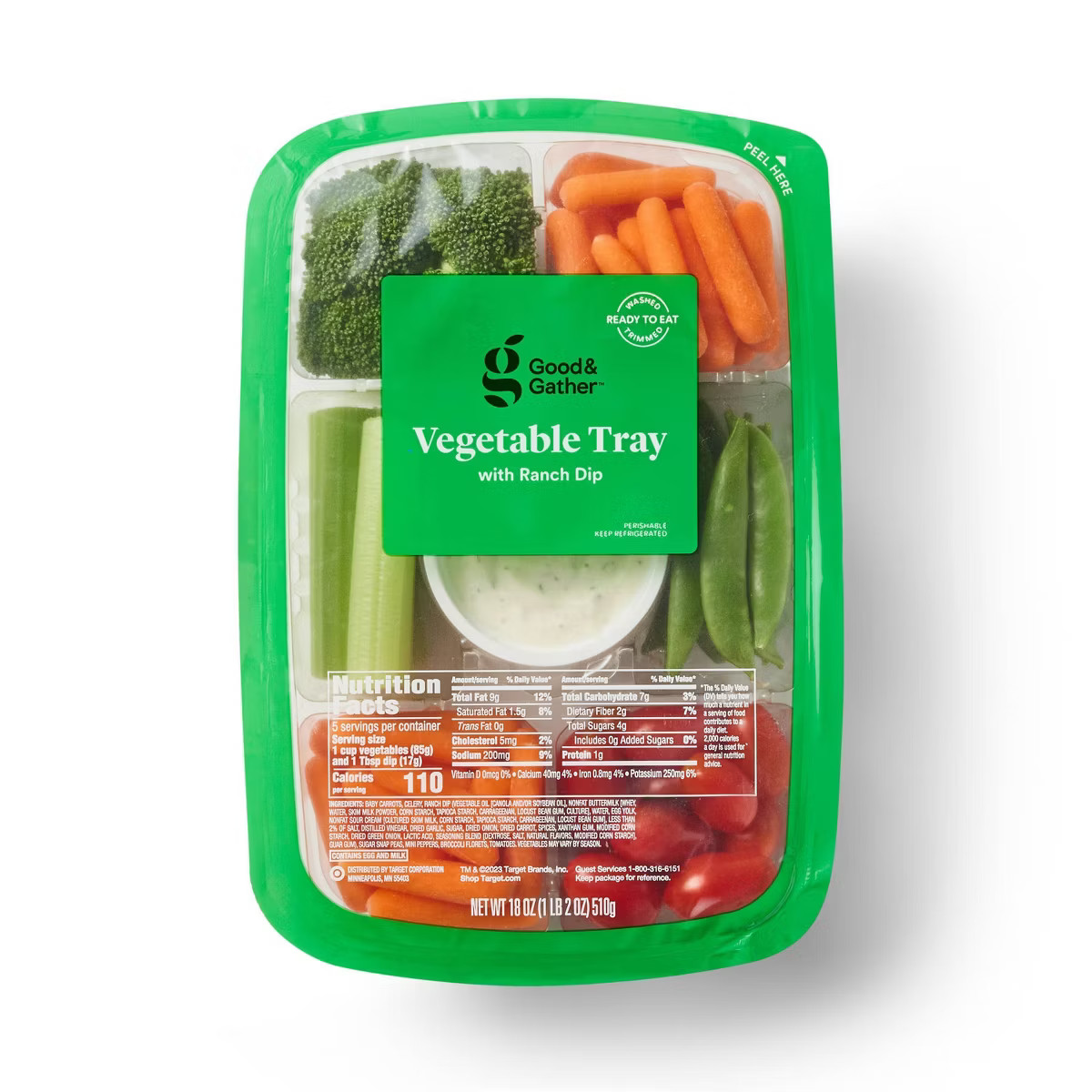 Vegetable Tray with Ranch Dip (Veggies may Vary) - 18oz - Good & Gather™ | Target