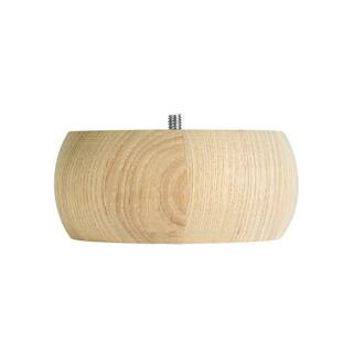 Pine Bun Foot - 2.25 in. H x 5 in. Dia. - Sanded Unfinished Wood - DIY Small Legs for Sofas, Stoo... | The Home Depot
