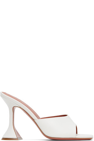 White Lupita Slipper Heeled Sandals | SSENSE