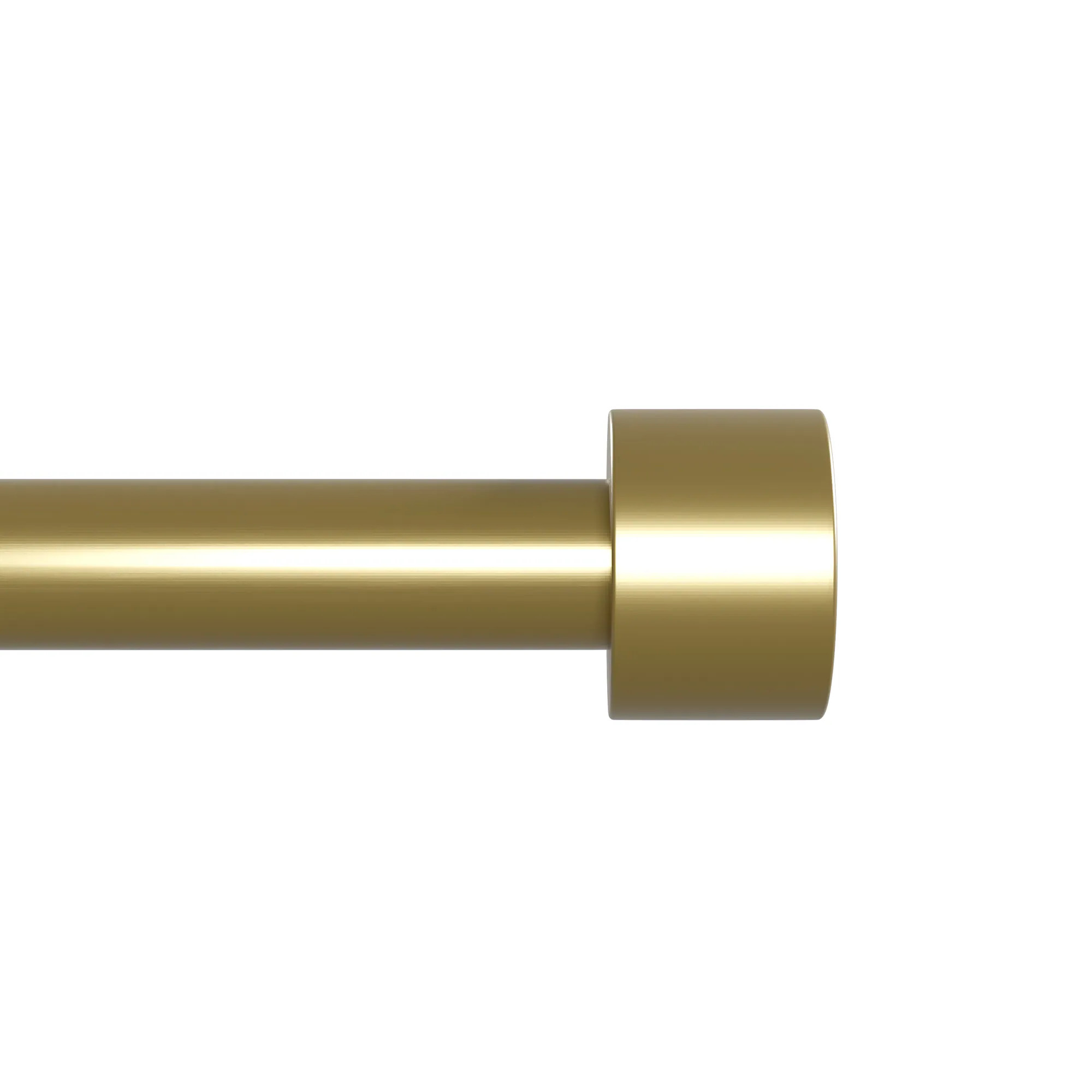 Style Selections Lola 48-in to 84-in Brushed Gold Steel Single curtain rod with Finials | Lowe's