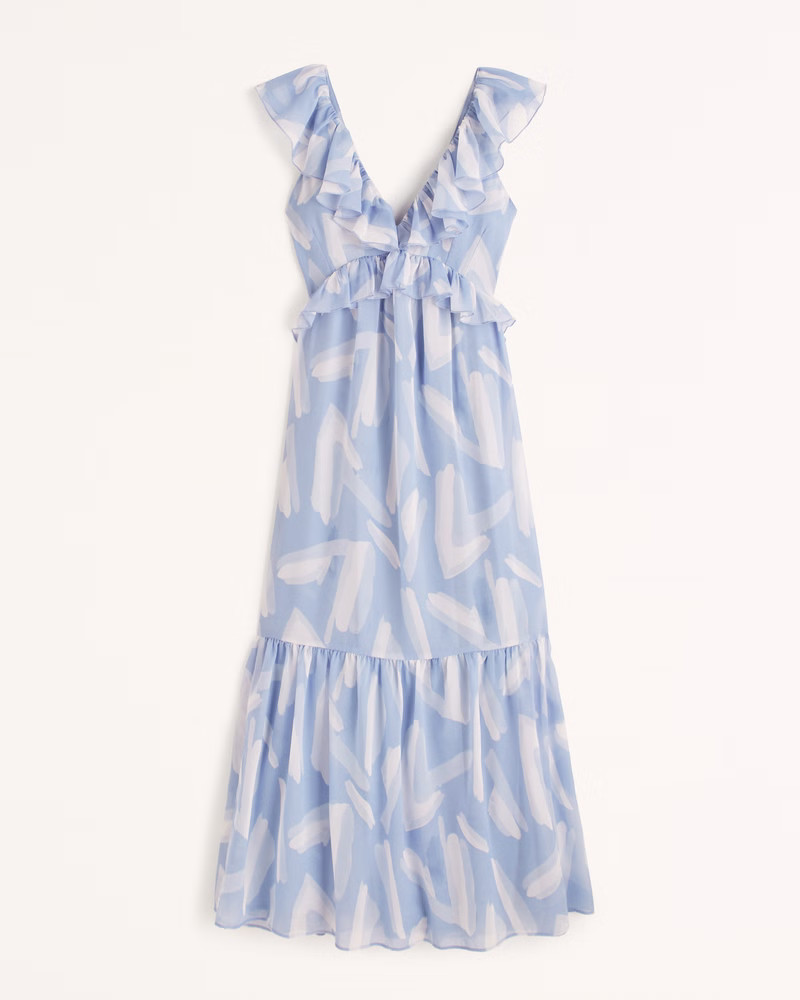Women's Drama Ruffle Maxi Dress | Women's Dresses & Jumpsuits | Abercrombie.com | Abercrombie & Fitch (US)