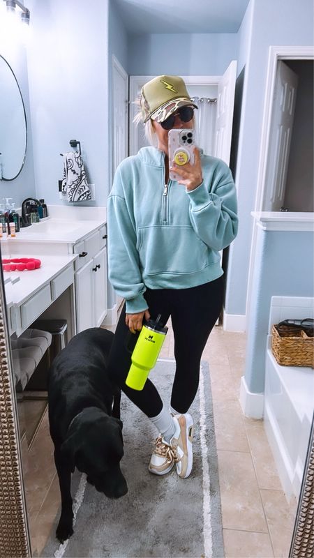 Today’s outfit of the day!!!
Amazon pullover on sale - medium 
New neon Stanley tumbler on Amazon 