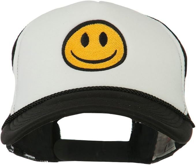 e4Hats.com Smile Face Embroidered Foam Mesh Back Cap - Black White OSFM at Amazon Men’s Clothin... | Amazon (US)