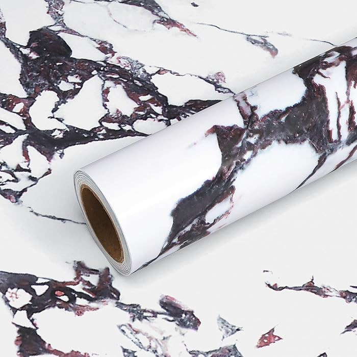 VEELIKE 354''x32'' Wide White Purple Marble Contact Paper for Countertops Waterproof Kitchen Coun... | Amazon (US)