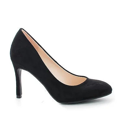 Jessie01 by Bamboo, Almond Toe Slip On Classic Stiletto Heel Work Dress Pumps | Walmart (US)