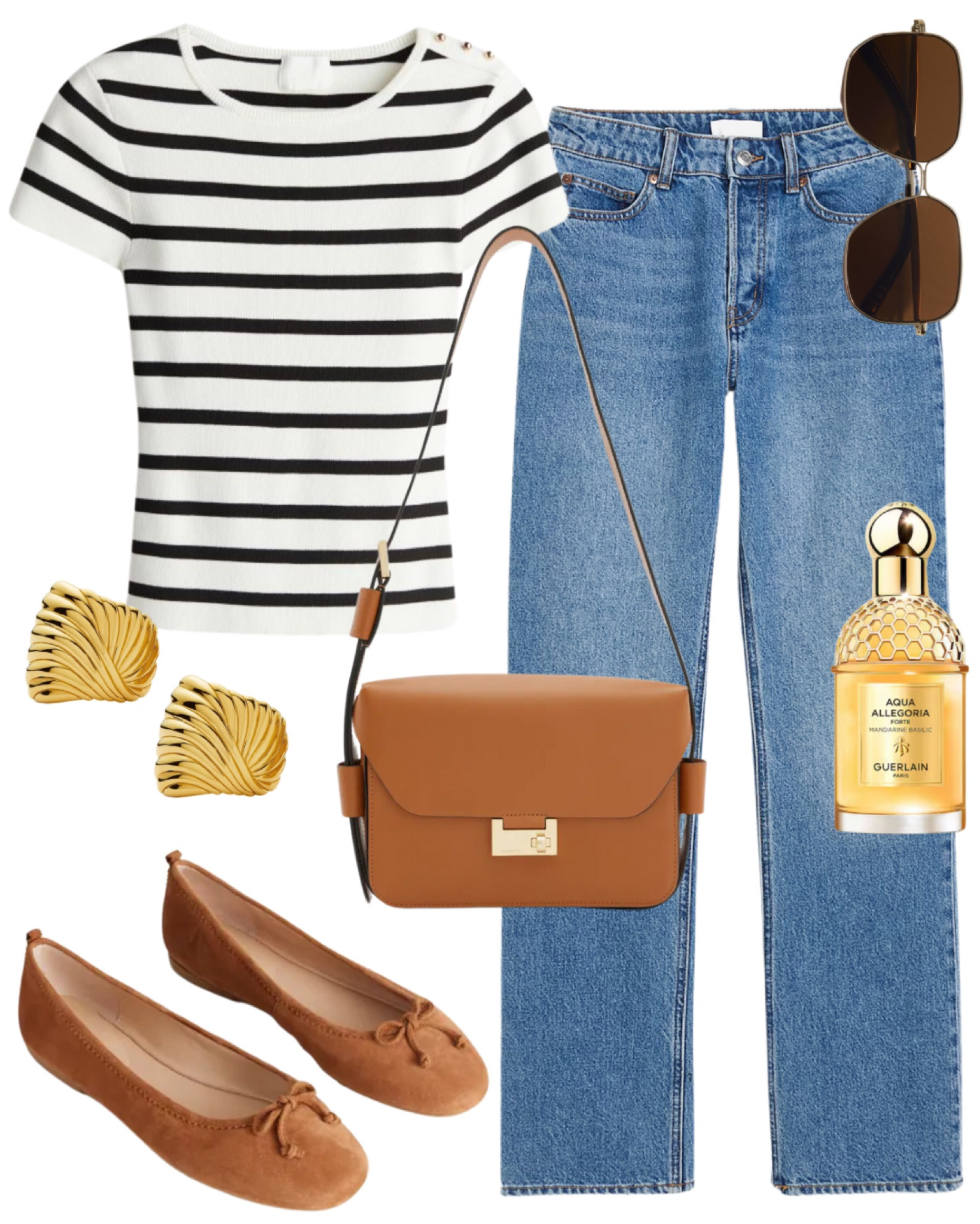 Striped t-Shirt, jeans styling, denim look, ballerinas 

#LTKshoes #LTKsale #LTKstyletip