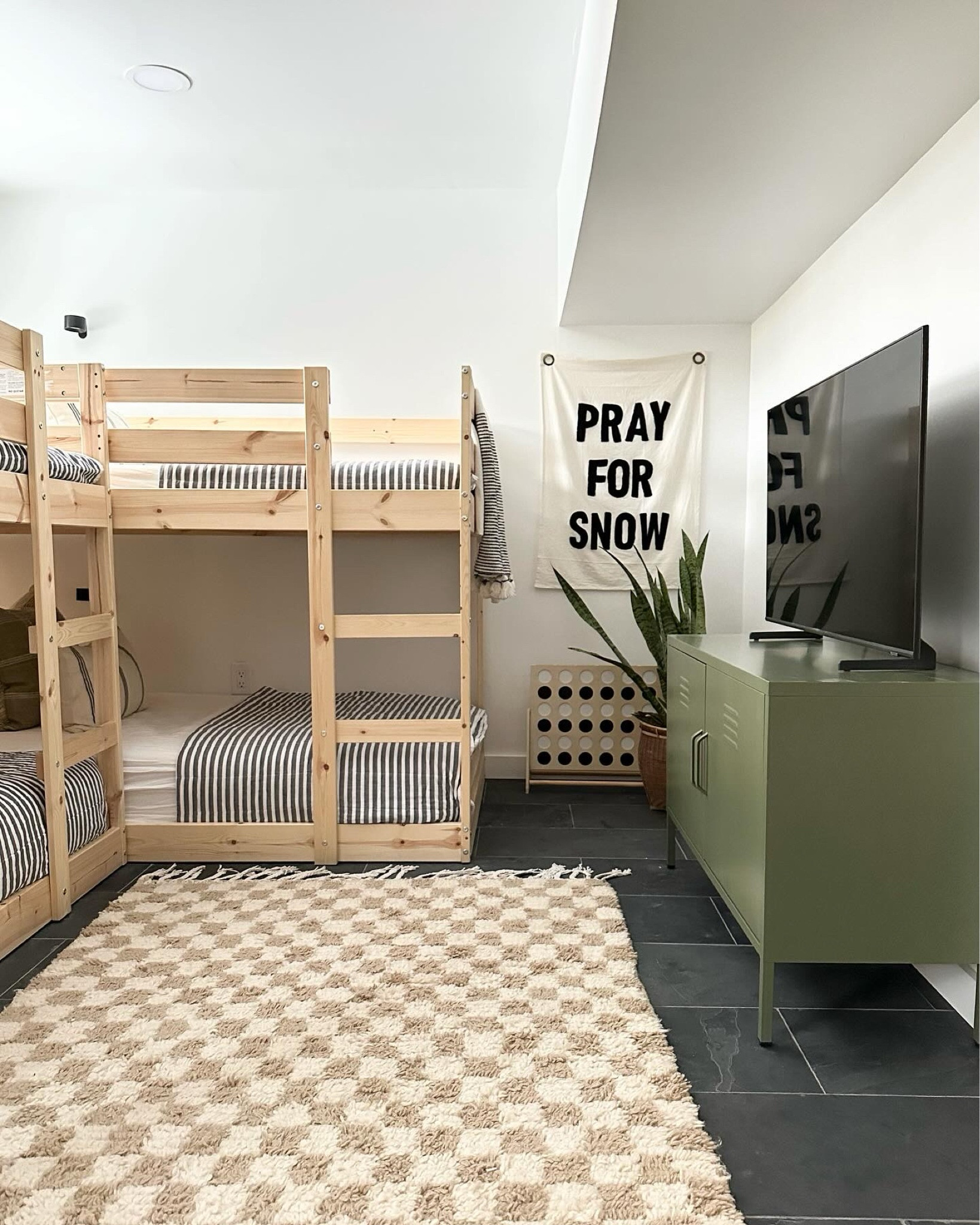 our a-frame bunk room 🖤 

#LTKhome #LTKfindsunder50 #LTKfindsunder100