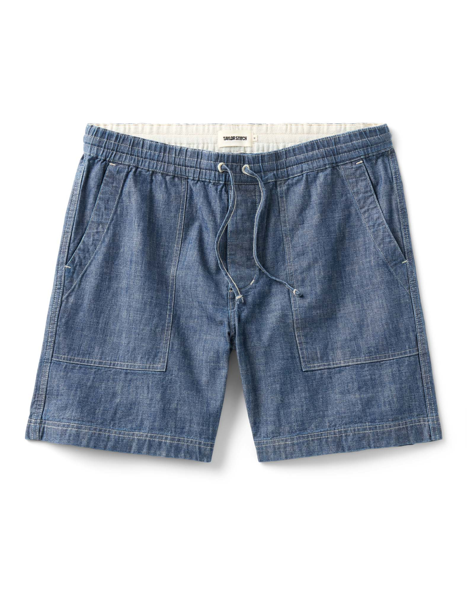 The Breakwater Short in Washed Indigo Chambray | Taylor Stitch