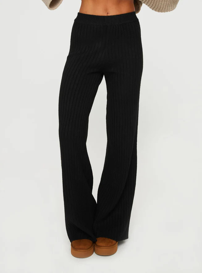 Montana Knit Pants Black | Princess Polly US