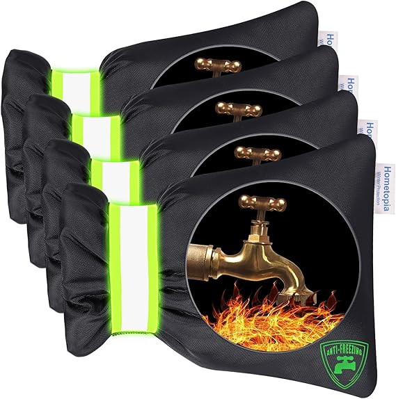 Outdoor Faucet Covers for Winter - 4 Pack Pro 6.7" W x 8.3" H Outdoor Water Faucet Cover Socks fo... | Amazon (US)